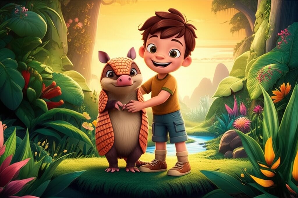 Texto alternativo para a imagem da História Infantil A Grande Busca de Joca e o Presente Inesquecível para o Papai, retratando Joca e Zico em sua jornada pelo Vale dos Sussurros, buscando um presente especial para o Dia dos Pais.